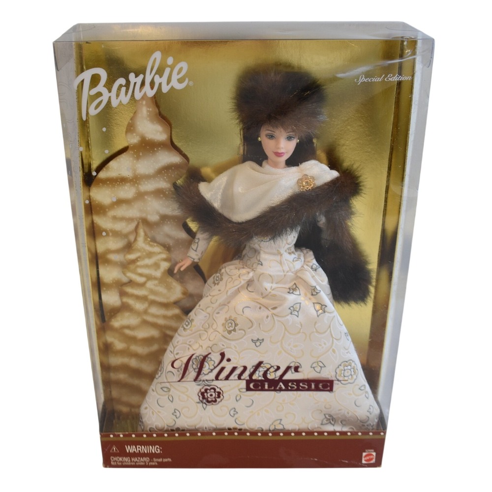 2001 Mattel Barbie Winter Classic Special Edition Faux Fur Box Damage